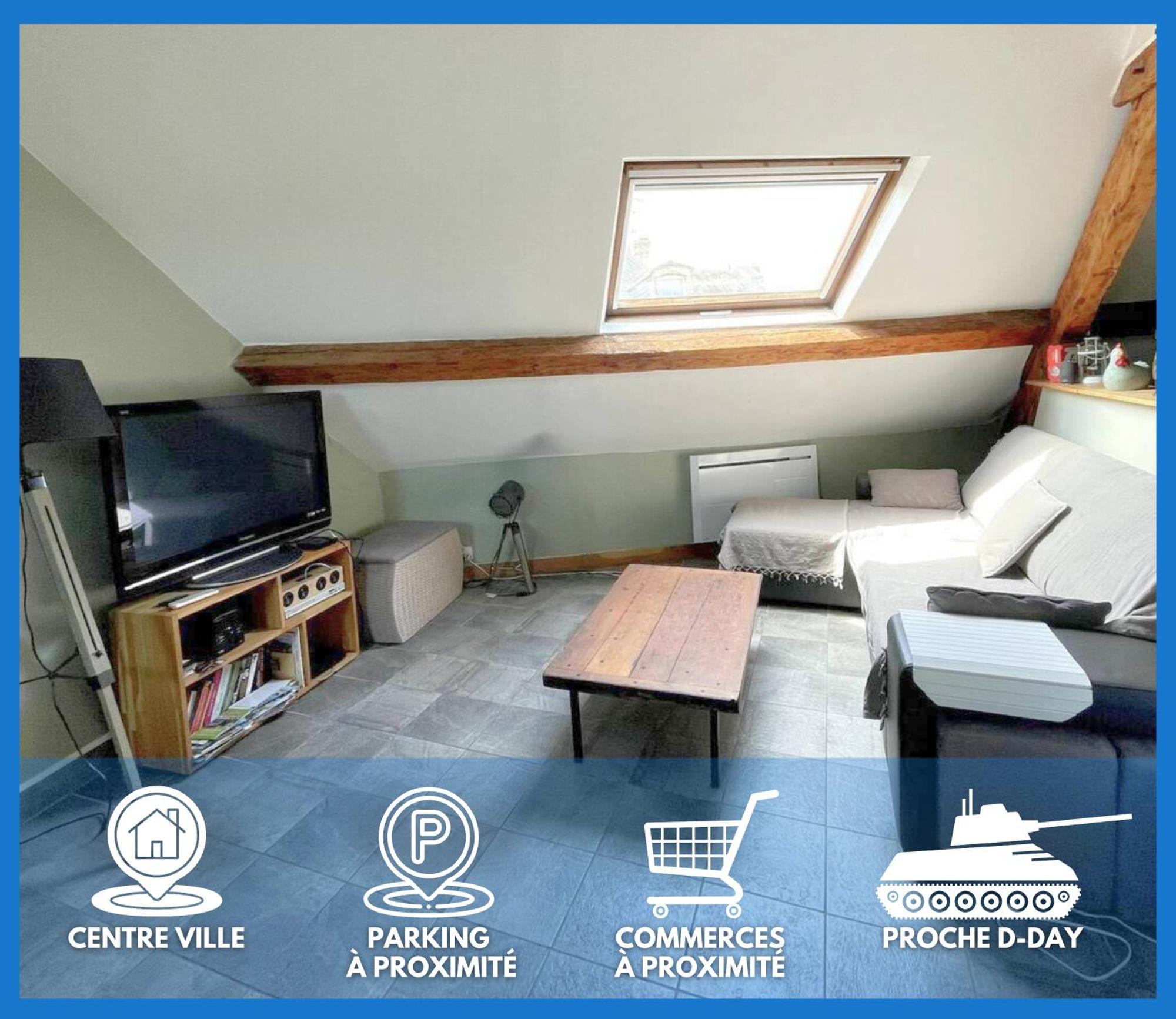 Les Combles De L Aure Grand Studio Cosy Confortable Classe 3 Etoiles Centre Bayeux 2 Mn A Pied Cathedrale Proche Plages Du Debarquement Luaran gambar